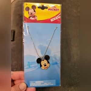 NIP Mickey Mouse Disney Enameled Pendant Necklace With 16" Chain